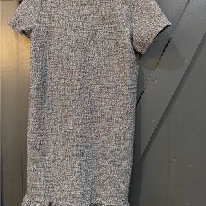LOFT Black and White Tweed Dress